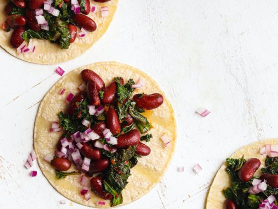 Kidney Bean and Kale Tacos