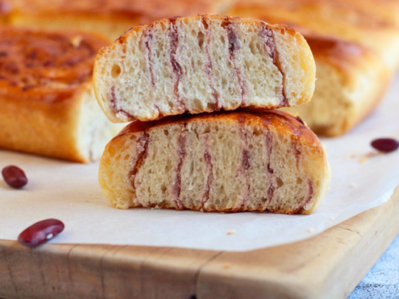 Red Bean Sweet Rolls stacked