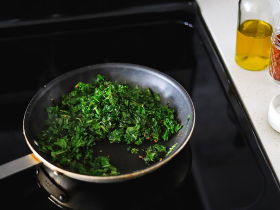 cooking kale